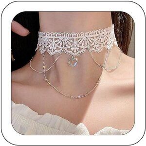 Elegant Gothic Lace Choker with Stylish Tassel - Perfect for Special Occasions